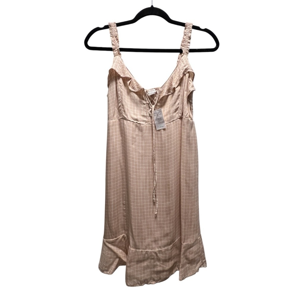 American Eagle Ruffle Plaid Mini Dress- Size Small